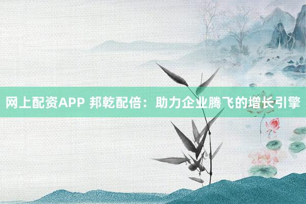 网上配资APP 邦乾配倍：助力企业腾飞的增长引擎