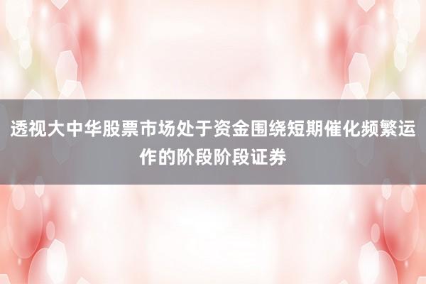 透视大中华股票市场处于资金围绕短期催化频繁运作的阶段阶段证券