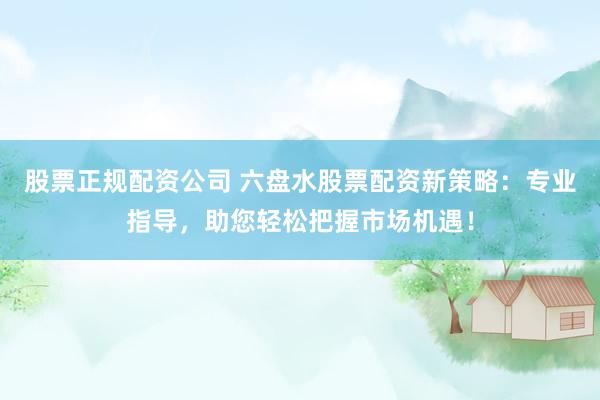 股票正规配资公司 六盘水股票配资新策略：专业指导，助您轻松把握市场机遇！